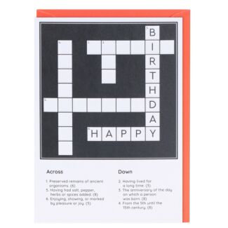 All Fun & Games ‘Crossword’ Birthday Card