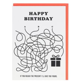 All Fun & Games ‘Line Maze’ Birthday Card
