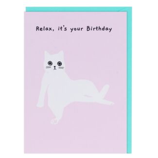 Ken the Cat ‘Relax’ Birthday Card