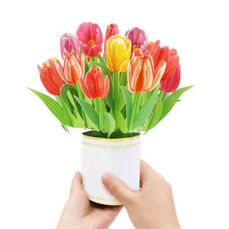 Florever ‘Tulips’ Large Pop-Up Flower Bouquet Card