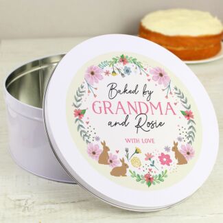 Personalised Springtime Cake Tin