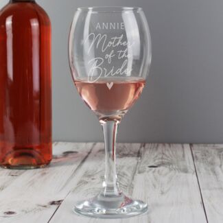 Personalised Mother Of The Bride Wine Glass