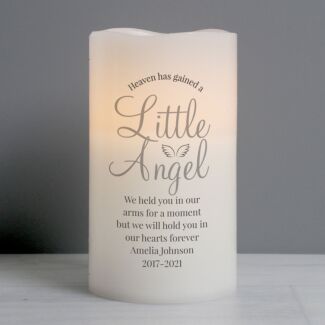 Personalised Little Angel LED Candle