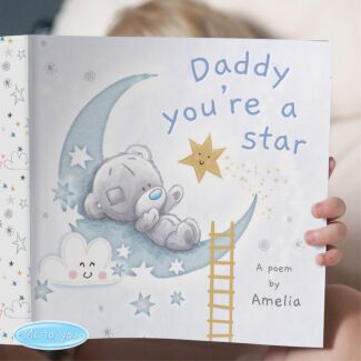 Personalised Tiny Tatty Teddy ‘Daddy You're A Star’ Poem Book