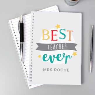 Personalised ‘Best Teacher Ever’ A5 Notebook