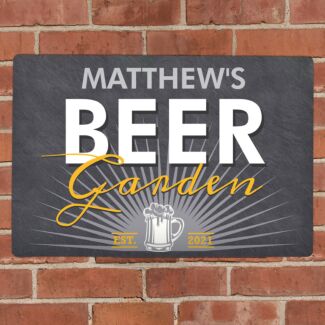 Personalised Beer Garden Metal Sign