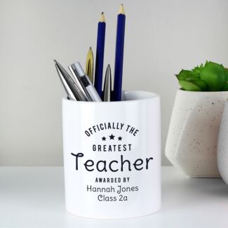 Personalised 'Officially The Greatest' Ceramic Storage Pot