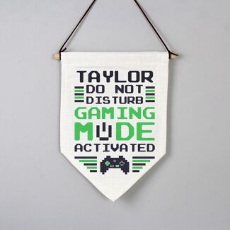 Personalised ‘Gaming Mode’ Hanging Decorative Banner