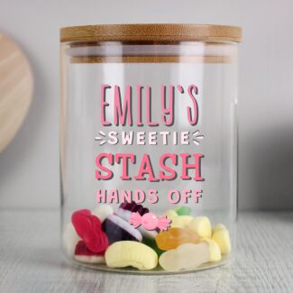 Personalised Sweetie Stash Jar