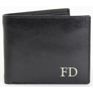 Personalised Black Initials Wallet