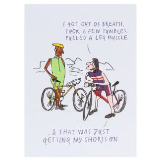 Bowling for Soup Cycling Shorts Greetings Card