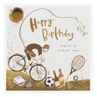 Fever Pitch Sport Scene Birthday Card