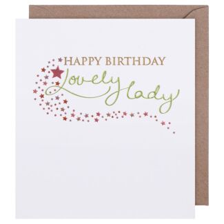 Mimosa Lovely Lady Stars Birthday Card