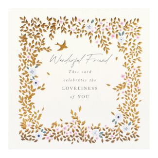 Orelia Golden Leaves Friend Birthday Card