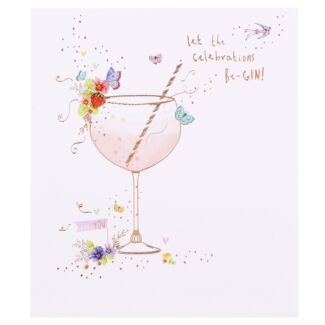 Let the Celebrations Be-Gin Birthday Card