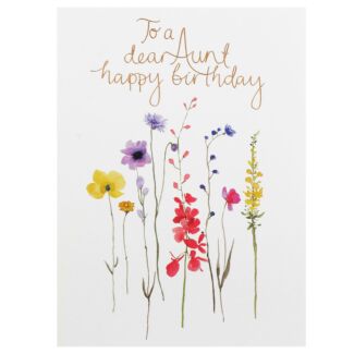 Delphine WIldflowers Aunt Birthday Card