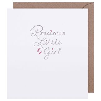 Mimosa Precious Little Girl New Baby Card