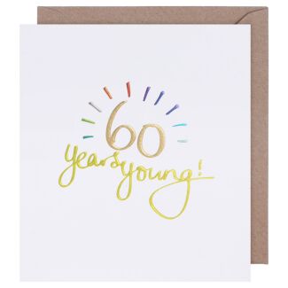 Mimosa 60 Years Young Birthday Card 