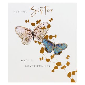 Reflections ‘Sister’ Butterfly Birthday Card