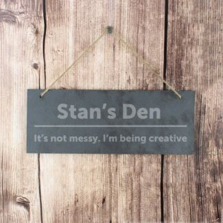 Personalised Bold Design Slate Door Sign 