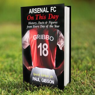 Personalised Arsenal On This Day Hardback Book 