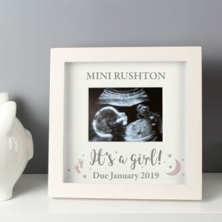 Personalised 'It's a Girl' Baby Scan Frame