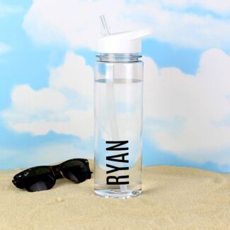 Personalised Black Letter Water Bottle