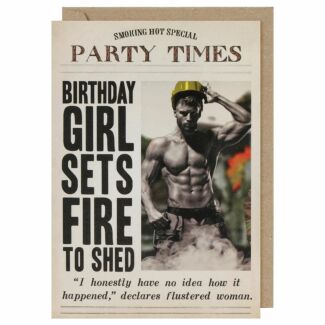 Fleet Street Sets Fire Birthday Card