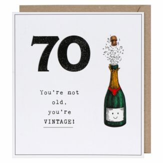Etched 70 You’re Vintage Birthday Card