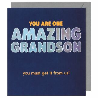 Fuzzy Duck Get It From Us Grandson Birthday Card