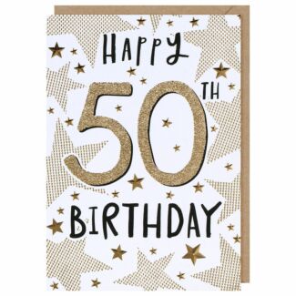 Bijou Stars 50th Birthday Card