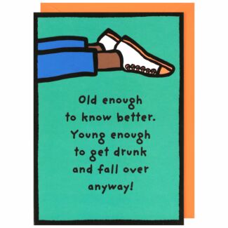 Monkeyshines Old Enough To Know Birthday Card