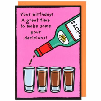 Monkeyshines Make Poor Decisions Birthday Card