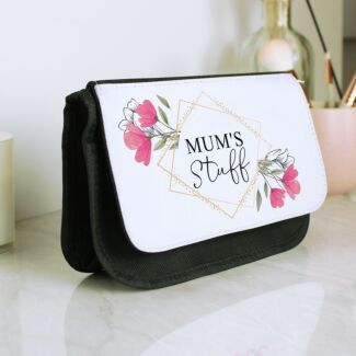 Personalised Pink Floral Make Up Bag