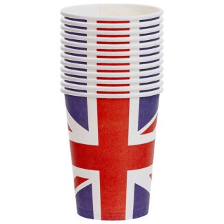 Pack of 12 Union Jack Paper Cups