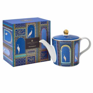 India Lattice Windows Indigo Teapot