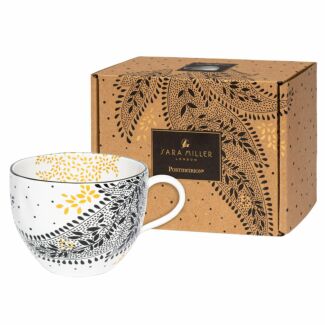 Artisanne Noir Paisley Boxed Mug