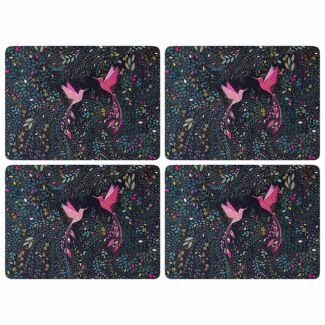 India Hummingbird Paradise Set Of Four Placemats