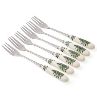 Christmas Tree Set of 6 Pastry Forks