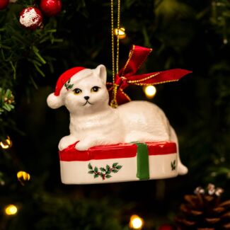 Christmas Tree ‘Giftbox Kitten’ Hanging Tree Ornament