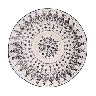 Artisanne Noir Mandala Medium Serving Bowl