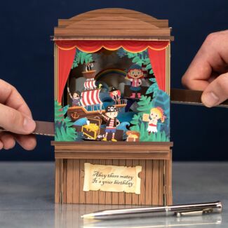 Pirate Boat Paper Theatre 3D Pop Up Birthday Card