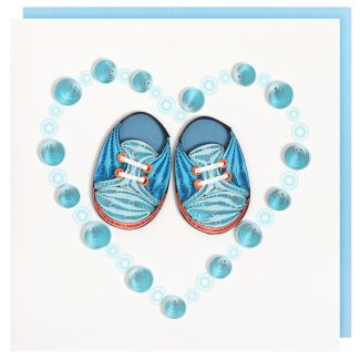 Quilling ‘Baby Boy Shoes’ Card