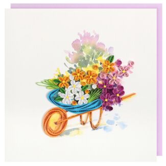 Quilling ‘Flower Wheelbarrow’ Card