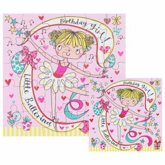 Ballerina Birthday Girl Jigsaw Puzzle with Mini Birthday Card