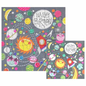 Space Scene Jigsaw Puzzle with Mini Birthday Card