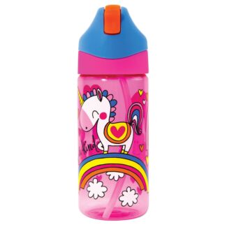 Unicorn Drink Bottle With Straw