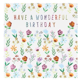 Rainbow Drops ‘Flower Garden’ Birthday Card