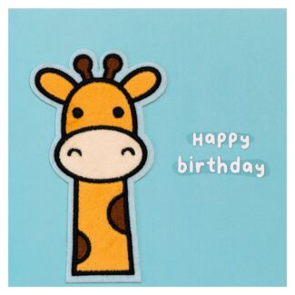 Moji Hudson Giraffe Birthday Card with Peel Off Patch