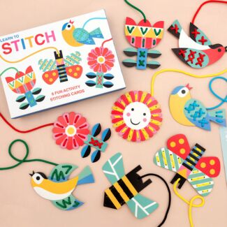 Cardboard Learn To Stitch Activity Set
